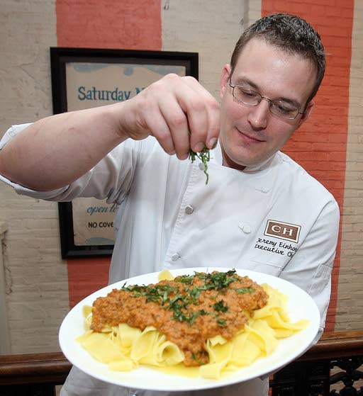 A fine meal for a crowdChef at the Blue Pig Tavern likes pasta Bolognese for entertaining