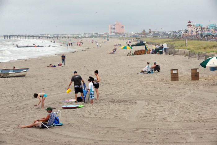 labor day beach scene