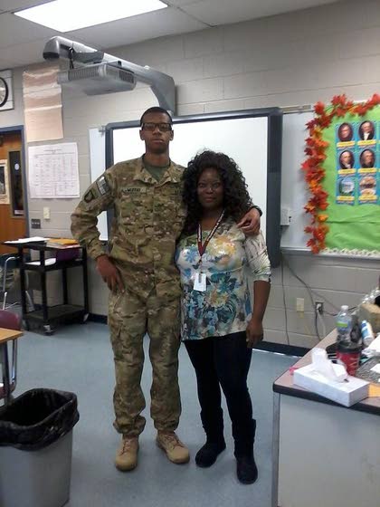 Former student helps P'ville woman connect with U.S. troops overseas