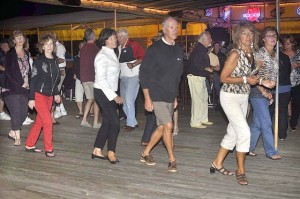Lining up to dance