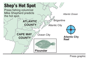 Hot Spot flounder at Atlantic City Reef
