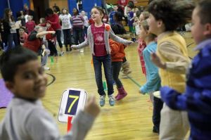 Marsh Elementary School students Jump Rope for Heart to help kids