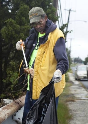 Absecon apartment residents clean up around nearby Route 9 fishing bridge