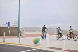 Boardwalk, bike path joined by ramp at Cresse Avenue in Wildwood Crest