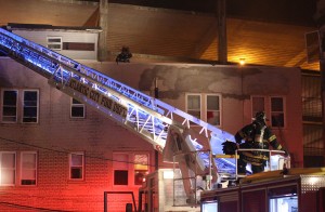 On the scene of a fire 