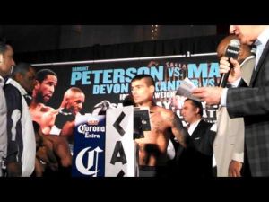 Peterson-Matthysse weigh-in