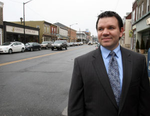  : Ben Ott is the president of Hammonton Mainstreet. Downtown Hammonton is being recognized as a semi-finalist in a national Great American Main Street Award. They are one of eight in the nation. Monday Feb 11, 2013. (Dale Gerhard/The Press of Atlantic City)
 - Photo by Dale Gerhard