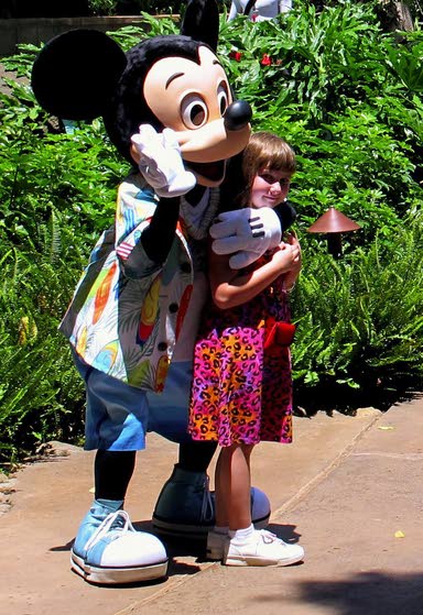 A drink and a dip with Mickey