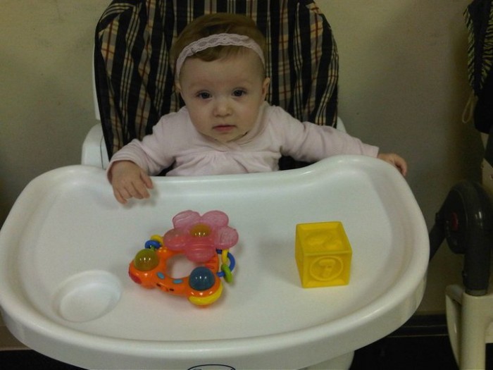 baby in high chair