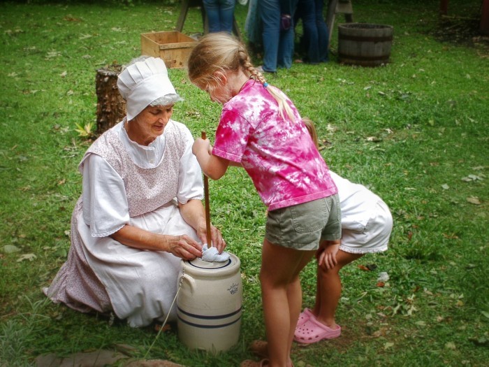 churning butter