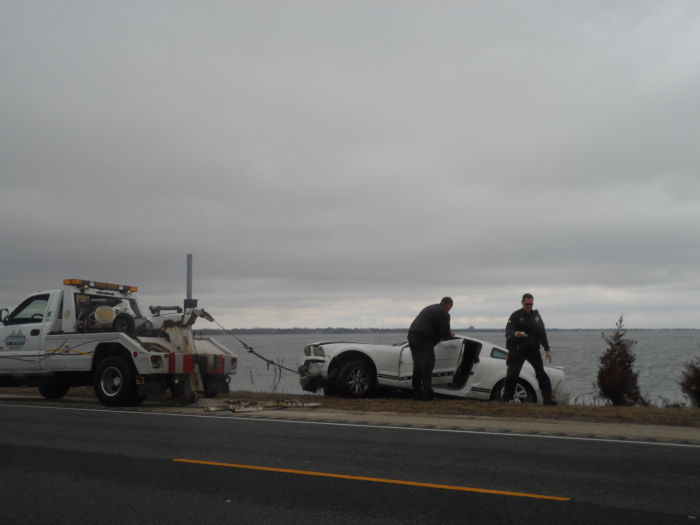 Police search car after rescue