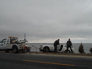 Police search car after rescue