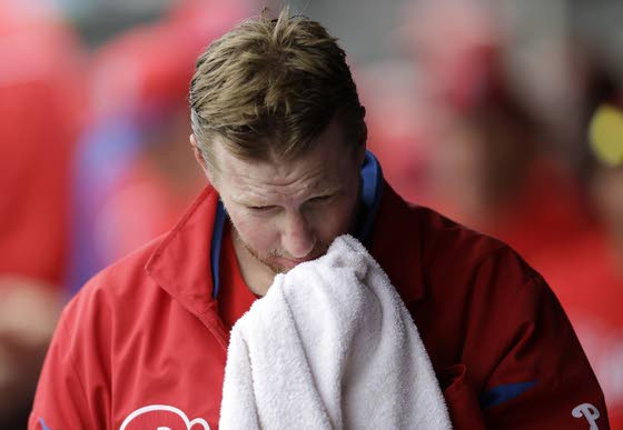 Phils' Halladay lasts only 1 inning due to illness