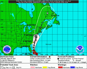 Irene NHC track
