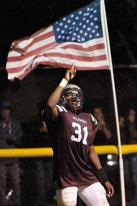 Wildwood's Wesley Hills near U.S. flag 2011