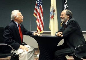 Gov. Jon S. Corzine speaks with veterans