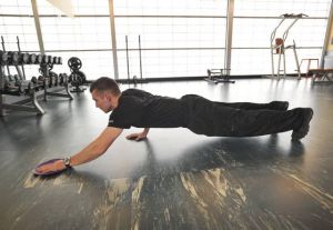 Your Workout: Push-up with gliding reach