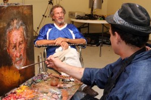Every portrait has a storyPainter and  filmmaker work on project at A.C. Rescue Mission
