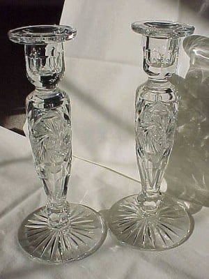Antiques & Collectibles: Cut-glass candlesticks are heirloom treasure