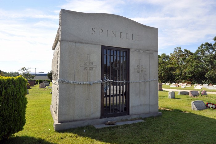 vandalized crypt