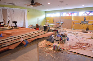 Tale Of Two Restaurants: Area under-construction beside the original Johnny's Cafe in Margate, which is expanding in both directions while neighboring restaurant Fedeli's, a staple in town for decades, is permanently closed.
 - Photo by Ben Fogletto