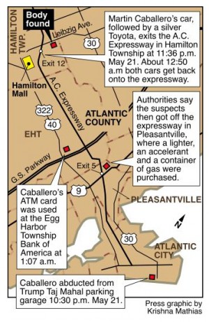 taj carjacking map