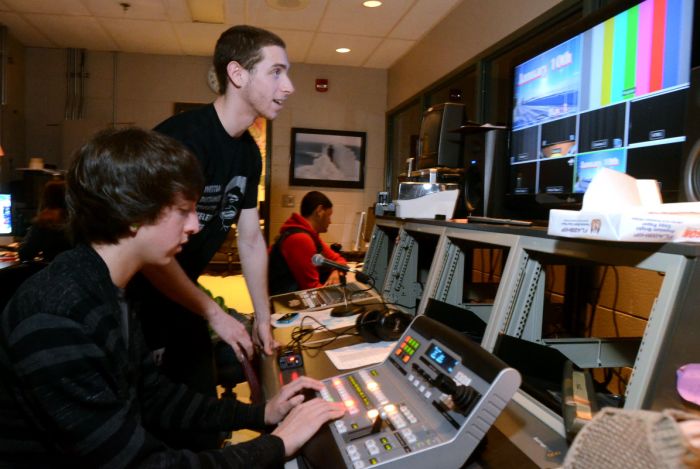 in the schools tv studio