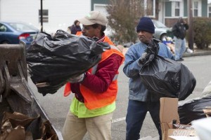 Volunteers gather to help A.C. clean Sandy debris off streets
