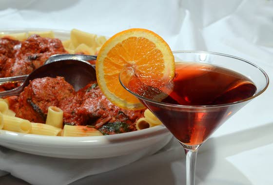 Mixed drinks on the menuAt Carmine's, the beverage choices include more than just red or white