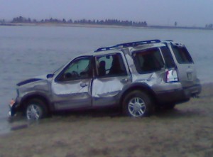 Ford SUV pulled from Corson's Inlet