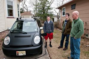 Northfield's Hutchison family uses sun to charge up its two small electric cars