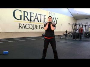 Your Workout: Kettle Bell Front Squat into Press