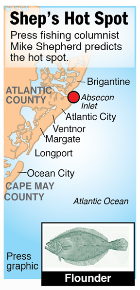 Shep Hot Spot flounder Absecon Inlet