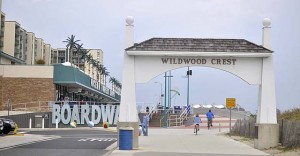 Boardwalk, bike path joined by ramp at Cresse Avenue in Wildwood Crest