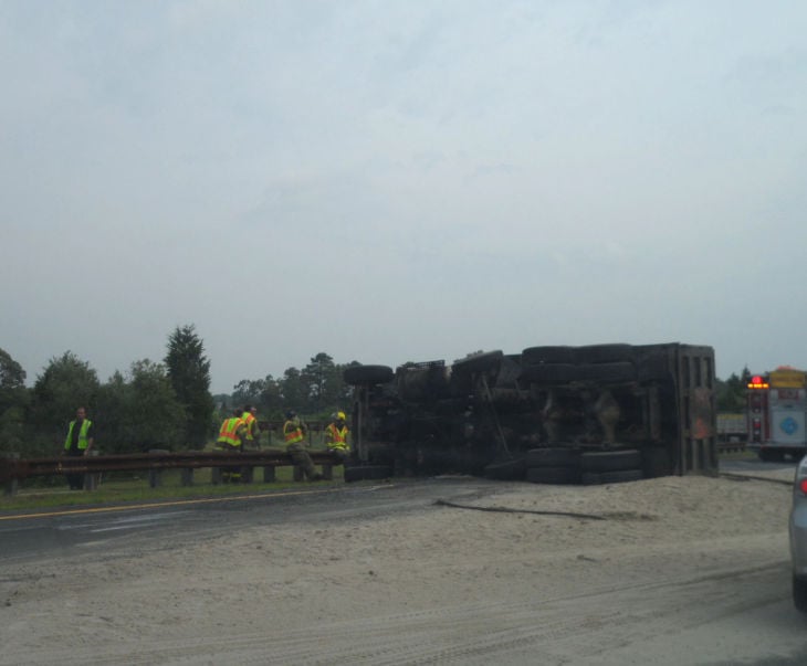 Overturned truck