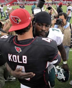 Ball security difference between Kolb, Vick