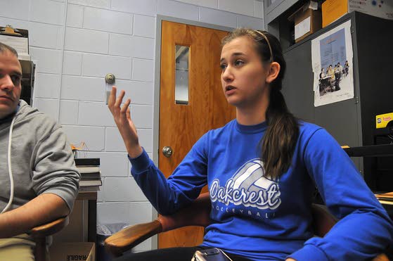 Oakcrest student fellowship gathers to cope together after Conn. shooting