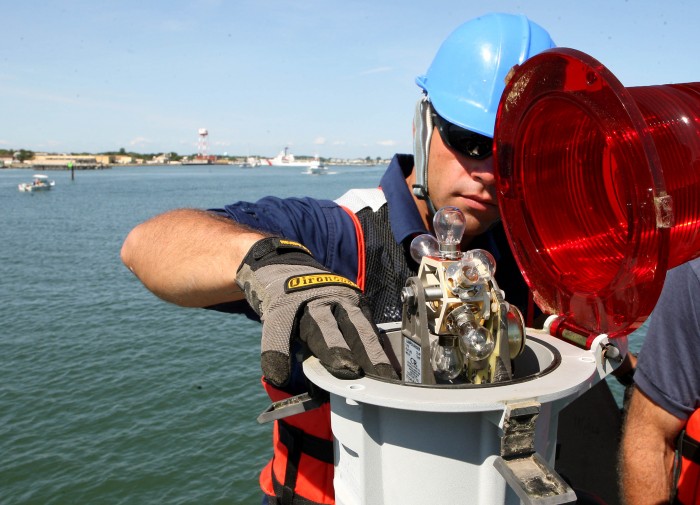 While you're boating, they're maintaining navigation aids that keep New