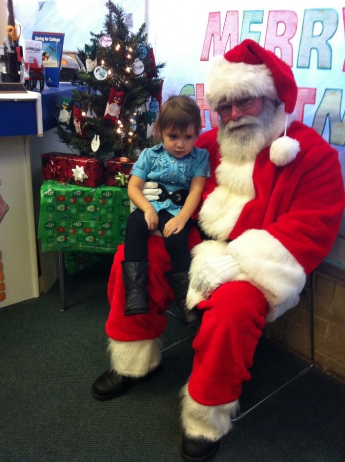 kid with santa