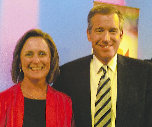 Karen White and NBC Nightly News anchor Brian Williams