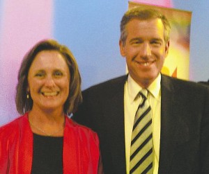 Karen White and NBC Nightly News anchor Brian Williams