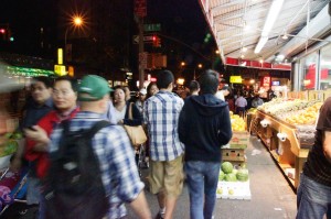 Sidewalk stands and walkers: a rough mix 1