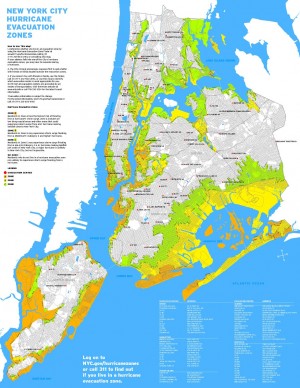 Hurricane evacuation map
