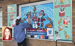 Spreading cheer on a canvas of glass 1
