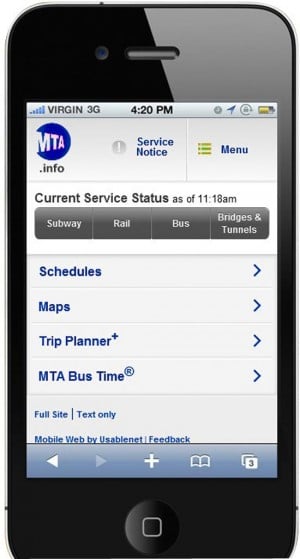 MTA relaunches its mobile website 1