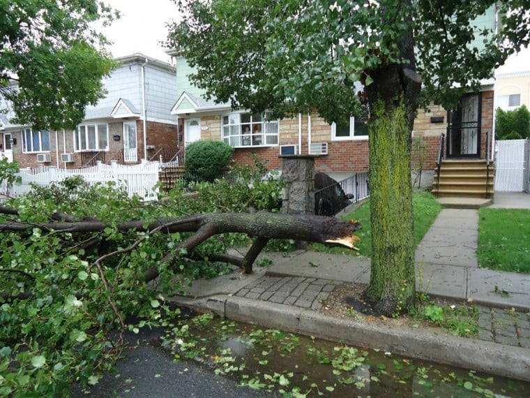 Residents hit shelters as Irene hits Queens; cleanup begins