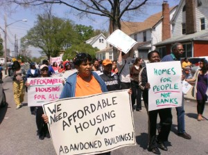 Protest centers on Hollis properties 1