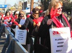 Flushing nurses set to strike Feb. 7 1