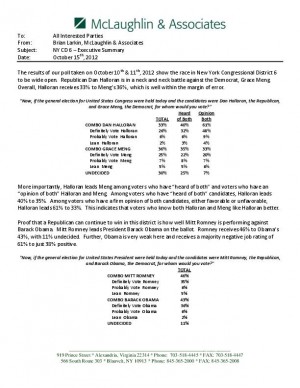 Halloran NY06 Poll
