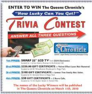 Enter to win the Queens Chronicle’s Trivia Contest 